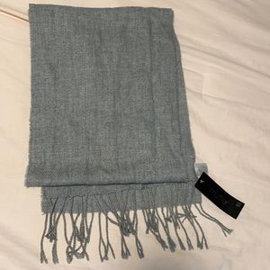 Gray Scarf with Fringe
